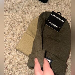 DC Men's bundle of hats beanies  - Khaki and Olive